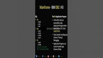 SQl, Tool Vs Application Program #mainframes #kumaritchannel