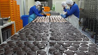 Strawberry Jam Choco Pie Making  Choco Pie Factory in Korea