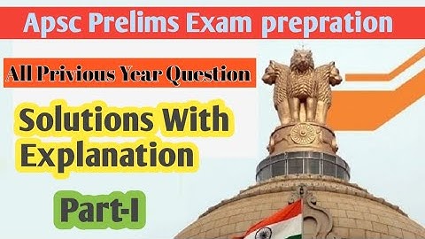 APSC Previous Question Paper solutions With Explanation //GS (Prelims) Question Paper 2015