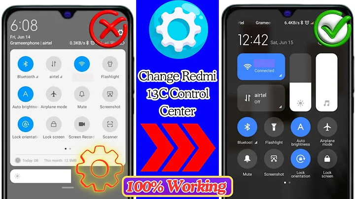 Redmi 13C Control Center Settings | change control center on redmi 13C | Enable Hyper OS Control