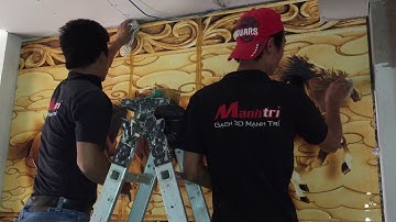 Gạch 3D Mạnh Trí - Ốp tường phòng khách chủ đề "Mã Đáo Thành Công" tại Quận 3 - Tp HCM