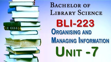 BLI-223  Organising and Managing Information | IGNOU Syllabus Unit-7 | FORMATS AND STANDARDS