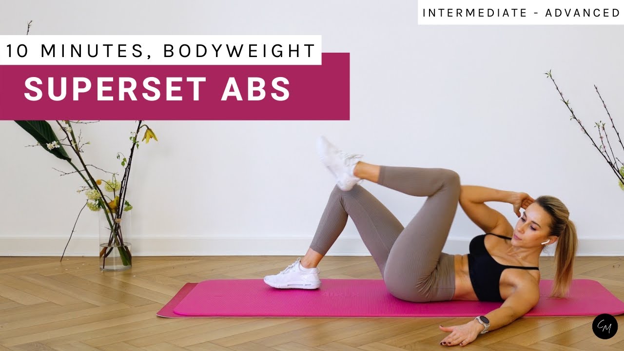 Superset Abs 10 minutes abs home workout, no equipment YouTube