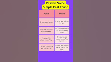 Passive Voice Simple Past Tense