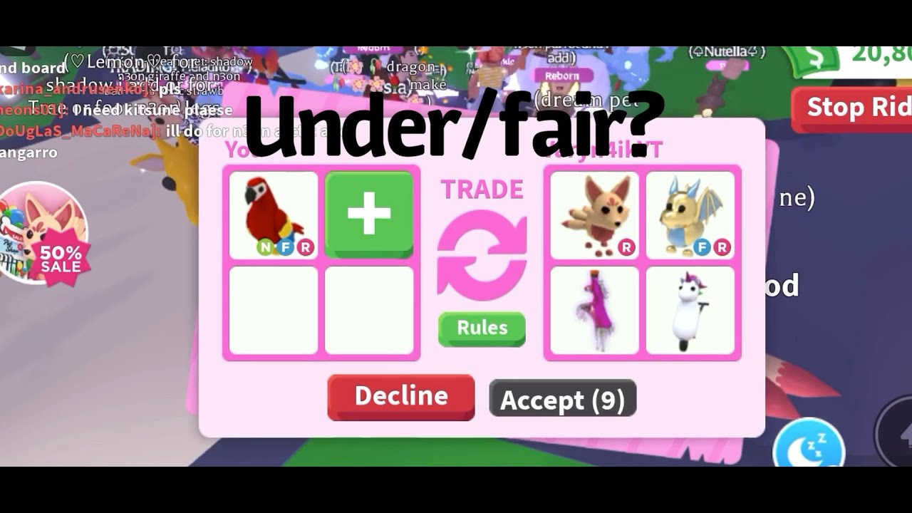 Parrot, Trade Roblox Adopt Me Items