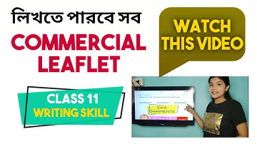 How to write commercial leaflet ? || Format || Class 11 || Iconic Priya