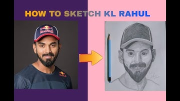 How to Draw Kl Rahul complete sketch tutorial/shading,blending,hair,beard