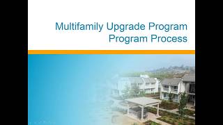 PG&E Multifamily Upgrade Program - 2018 Partner Orientation