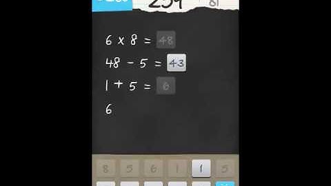 6 Numbers by Brainbow Level 81 Answer Guide