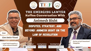 Disputes, Strategy, and Beyond: Animesh Bisht on the Law of Resolution | Koffee Conversation @TEIF