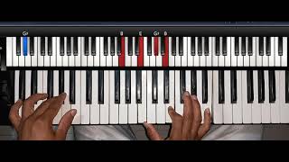 Video thumbnail of "Merengue con bajo Cuando el faraón tutorial piano coro de fuego"