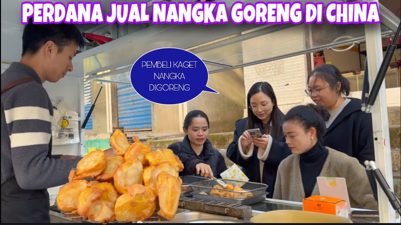 PERDANA JUAL NANGKA GORENG DI CHINA, KAGET BEGINILAH REAKSI WARGA SINI SAAT COBAIN  NANGKA DIGORENG 