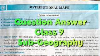 Question Answer Class 9 Geography Chapter 1 . Distributional Maps , Navneet Digest Maharastra board.