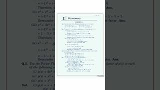 Class 9th maths chapter 2(polynomials)|| exercise -2.3 and 2.4 maths class 9th #mathematics #shorts