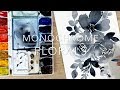 Monochrome Watercolour Florals