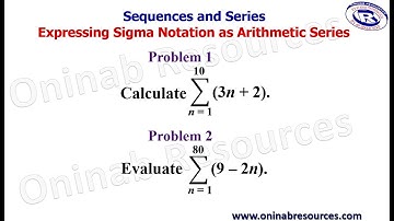 Expressing Sigma Notation as Arithmetic Series