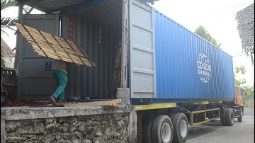 Process Of Loading Bamboo Panels Into Containers For Shipment To Australia | 13-11-2020