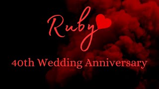 40th Wedding Anniversary | Ruby Anniversary | Invitation Video