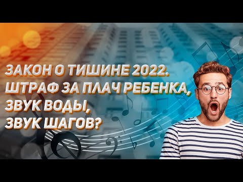 Закон о тишине 2022 года. Штраф за плач ребенка, звук воды в инженерных системах, звук шагов?