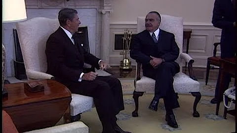 President Reagan Meeting with President Sarney of ...