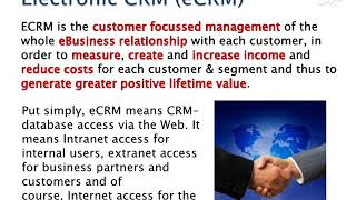 Electronic CRM, e-CRM, Customer Relationship Management