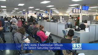 Dmv opening an additional 3 offices for select saturday services