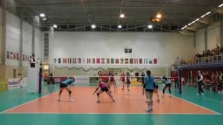 Vasas (HUN) x VBC Galina (CEV Challenge Cup 2017/2018);
NURIA LOPES: Middle, Nr. 16 in Light Blue Jersey