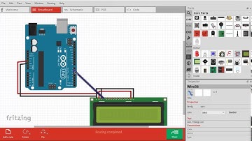 New FRITZING LCD interface with arduino uno