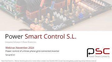 SmartCtrl webinar: Power control of a three phase grid connected inverter