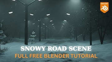 Blender How To Create Snowy Road Liminal Space Scene