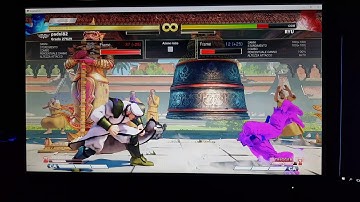 SFV AE Bison all in, meaty, reset, stun, death.