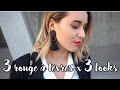  3 rouge  lvres x 3 looks 