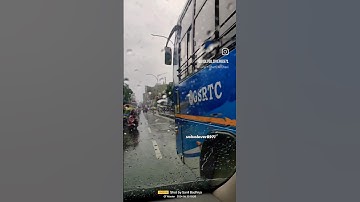 GSRTC Bus in Rain. #bus #gsrtc #shorts