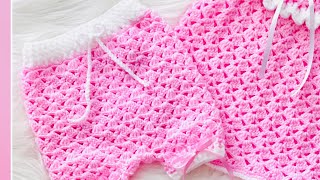 How to crochet baby shorts, bloomers or diaper cover EASY CROCHET PATTERN by Crochet for Baby