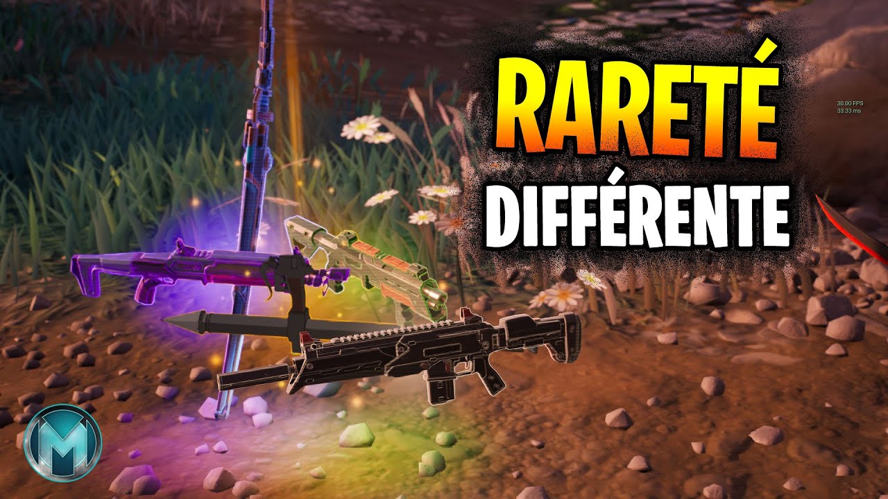 Posséder 5 objets de niveaux de rareté différents Fortnite, Astuce