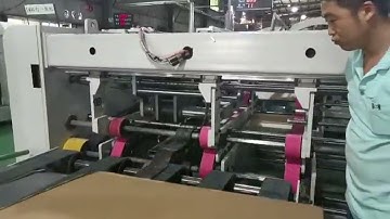 Jumbo Automatic Folder Gluer Stitcher Machine with Stacker