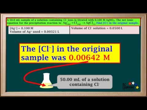 WCLN - Precipitation Titration Calculations - Chemistry