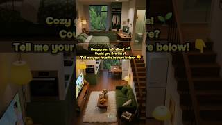 Cozy Green Tiny Loft Apartment Tour Smart Design & Home Decor Ideas For Small Spaces