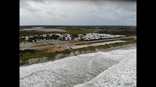 360 Hurricane Florence: North Topsail Beach North Carolina High Tide Prior To Landfall