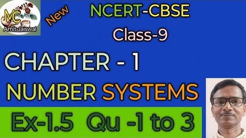 #Maths#Class-9#Chapter-1#Number Systems #Ex-1.5  Qu-1 to 3 |NCERT-CBSE | Manan Coaching.