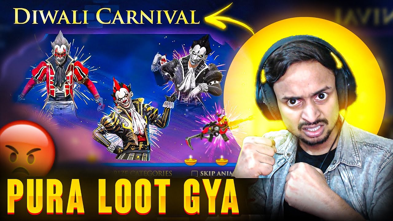 Golden Joker Return in Free Fire 😱 Diwali Carnival Event 🤯 Angry ...