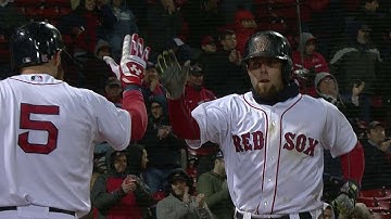 TB@BOS: Ortiz lines an RBI single to center