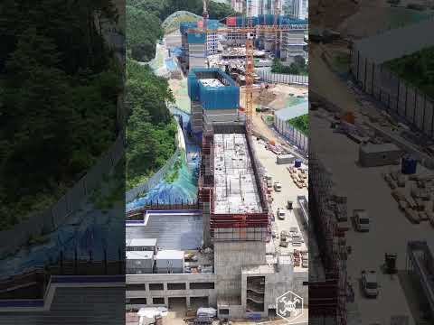 무더위 속에도 공사 진행! 원봉공원 힐데스하임 근황 (2025.07.06) #청주부동산 #청주아파트 #4k드론영상 #청주신축아파트 #나는마타 #shorts