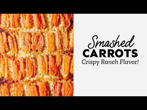 Ranch Smashed Baby Carrots With Parmesan