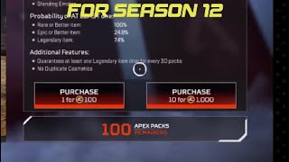 Opening 100 apex packs for apex legends season 12