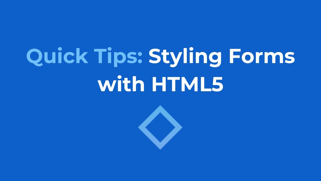 Quick Tips: Styling Forms with HTML5 [NoCode]