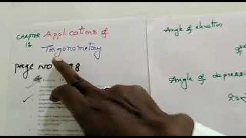 Applications of Trigonometry Class 10th Exercise 12.1 session 1
