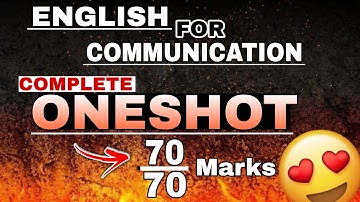 COMPLETE ONESHOT 😱 ENGLISH FOR COMMUNICATION ALL UNITS COVERED