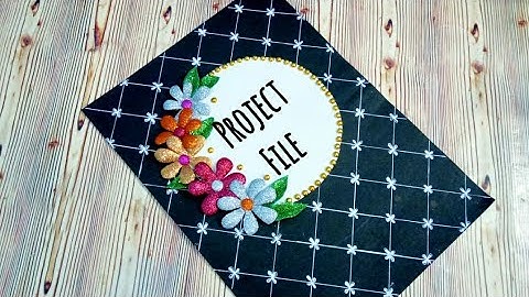 How to decorate front page of project file/ complete tutorial/ Very easy decoration idea for project