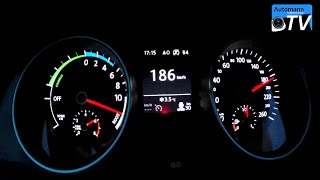 2015 VW Golf 7 GTE (204hp) - 0-200 km/h acceleration (1080p)